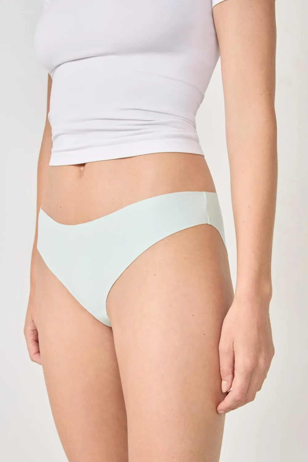 Clearance ETAM Braguita de algodón sin costuras CELADÓN