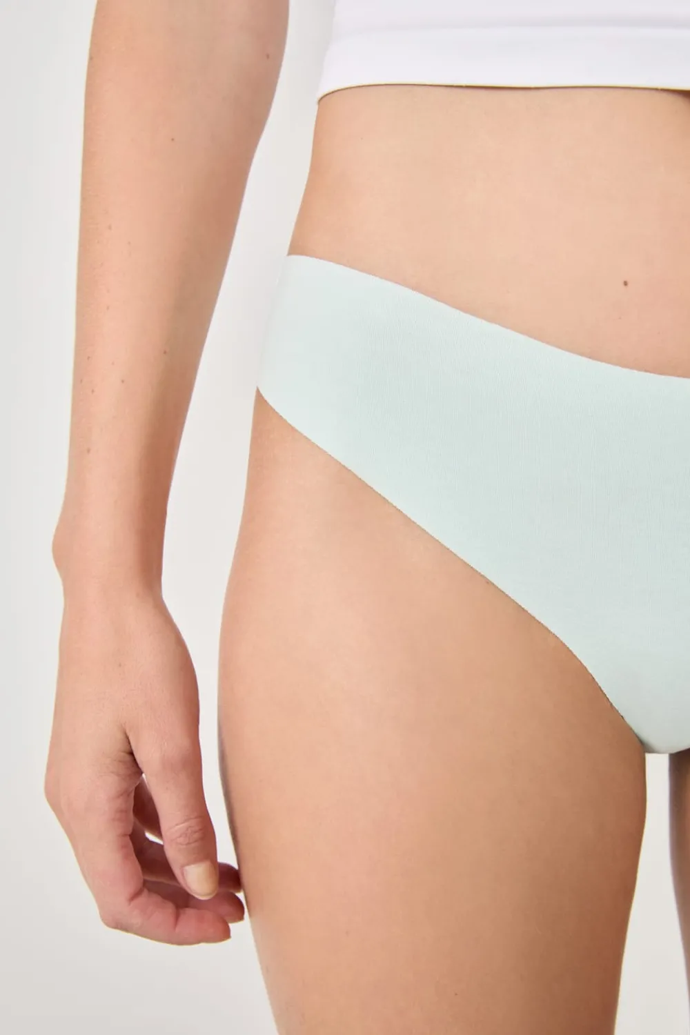 Clearance ETAM Braguita de algodón sin costuras CELADÓN