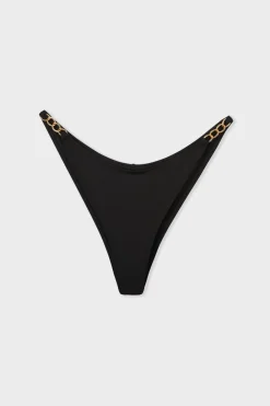 Discount ETAM Braguita de bikini brasileña con detalles joya NEGRO