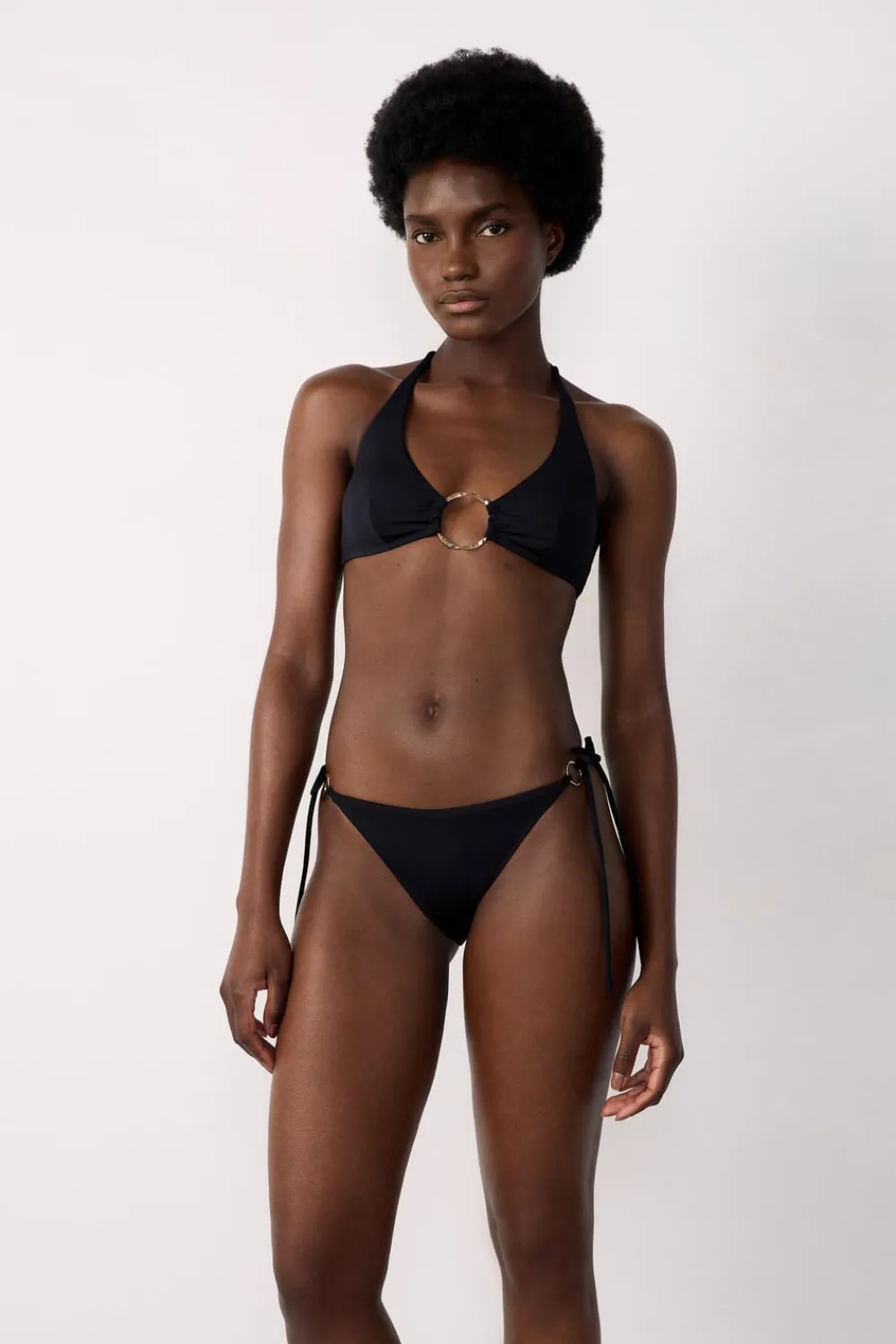 Clearance ETAM Braguita de bikini brasileña anudada NEGRO