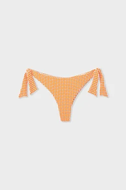 Hot ETAM Braguita de bikini brasileña lazada estampada NARANJA