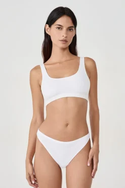Discount ETAM Braguita de bikini de algodón BLANCO