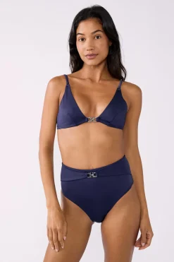 Clearance ETAM Braguita de bikini talle alto detalle joya ESTAMPADO NOCHE