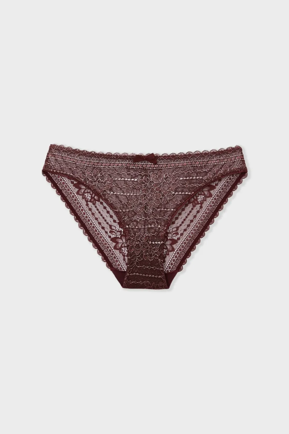 Clearance ETAM Braguita de encaje con efecto brillante BURDEOS GRANATE