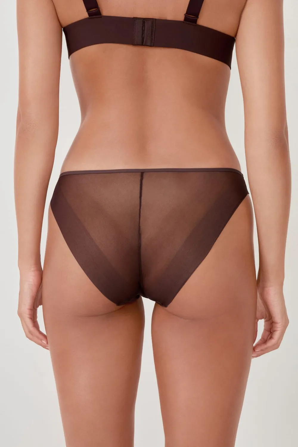 Clearance ETAM Braguita de malla CHOCOLATE