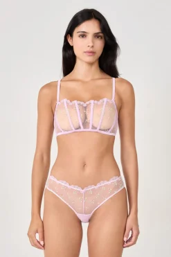 New ETAM Braguita hipster con detalles bordados LILA