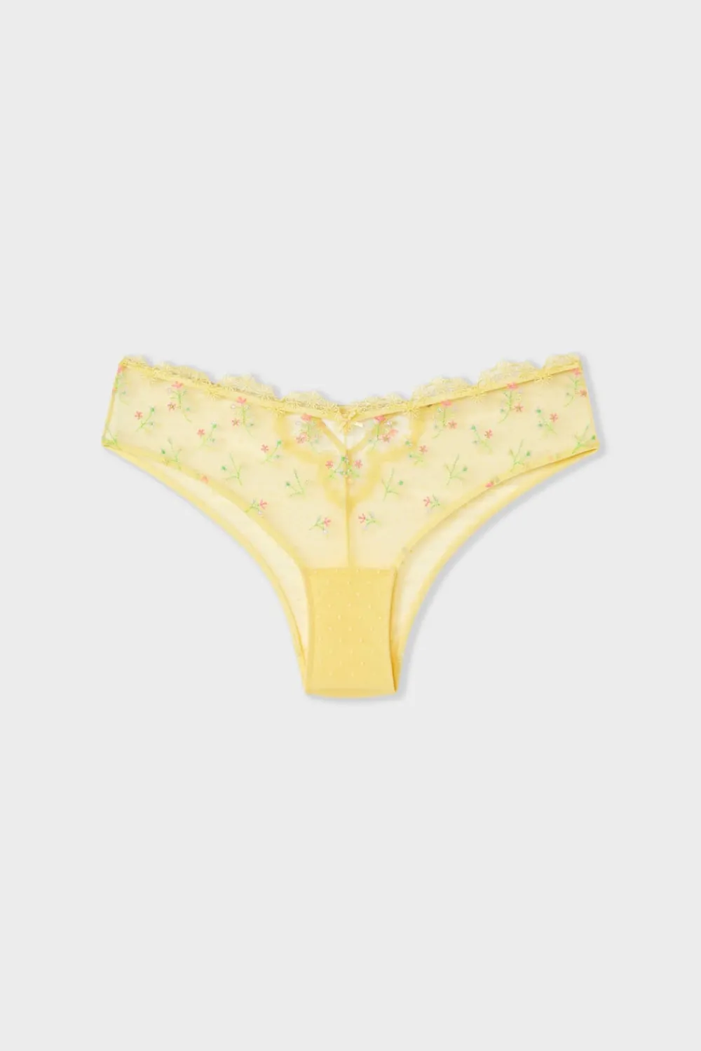 Online ETAM Braguita hipster con detalles bordados VAINILLA