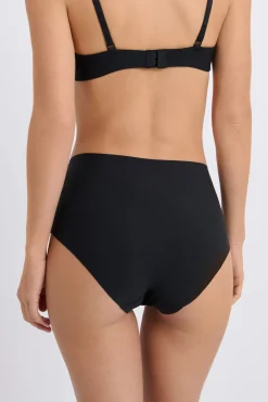 Hot ETAM Braguita midi de microfibra NEGRO
