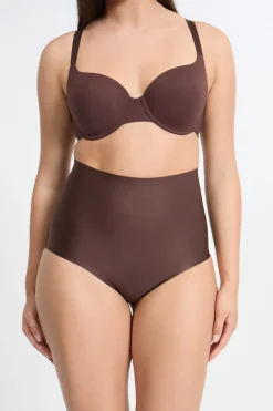 New ETAM Braguita moldeadora de cintura alta - Sujeción fuerte CHOCOLATE