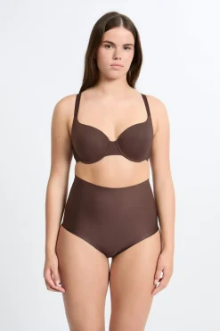 New ETAM Braguita moldeadora de cintura alta - Sujeción fuerte CHOCOLATE