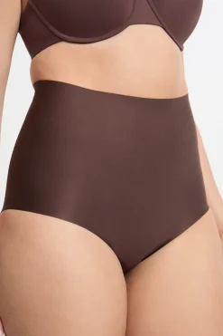 New ETAM Braguita moldeadora de cintura alta - Sujeción fuerte CHOCOLATE