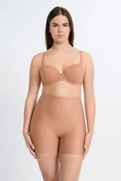 Discount ETAM Braguita moldeadora de cintura alta - Sujeción fuerte ROSA NUDE