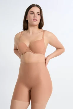 Discount ETAM Braguita moldeadora de cintura alta - Sujeción fuerte ROSA NUDE
