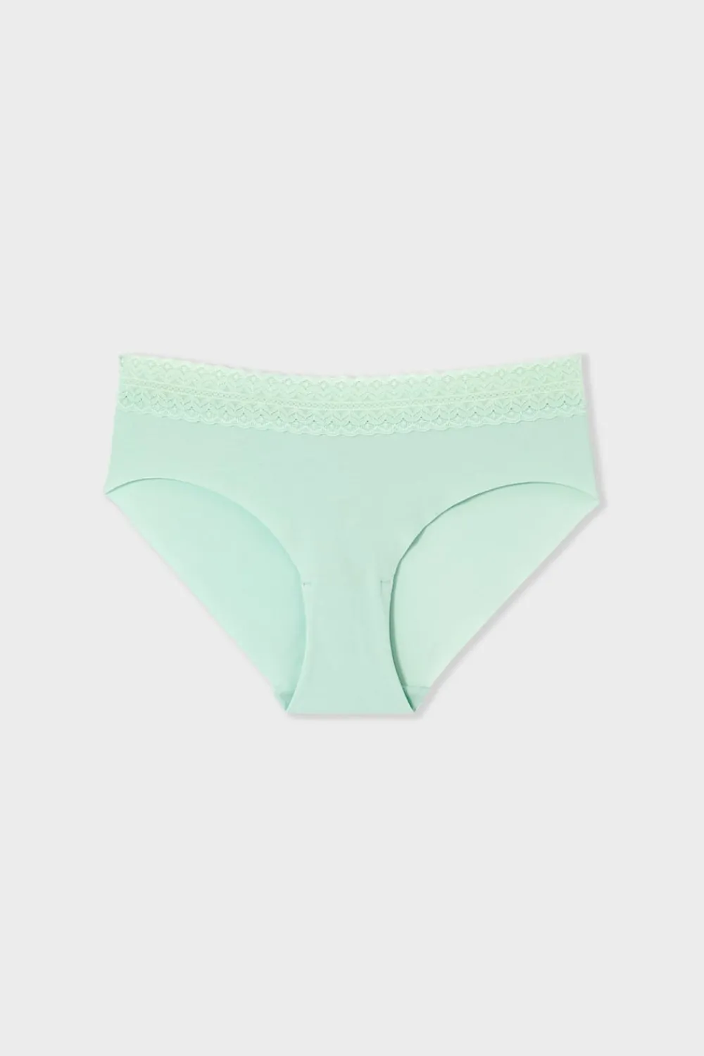 Hot ETAM Braguita shorty de algodón con costura trasera CELADÓN