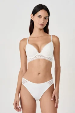 Sale ETAM braguitas con detalle de encaje BLANCO