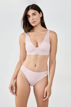 Clearance ETAM braguitas con detalle de encaje ROSA EMPOLVADO
