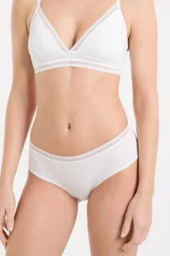 Discount ETAM Braguitas culotte de algodón BLANCO