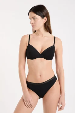 Hot ETAM Braguitas de algodón NEGRO