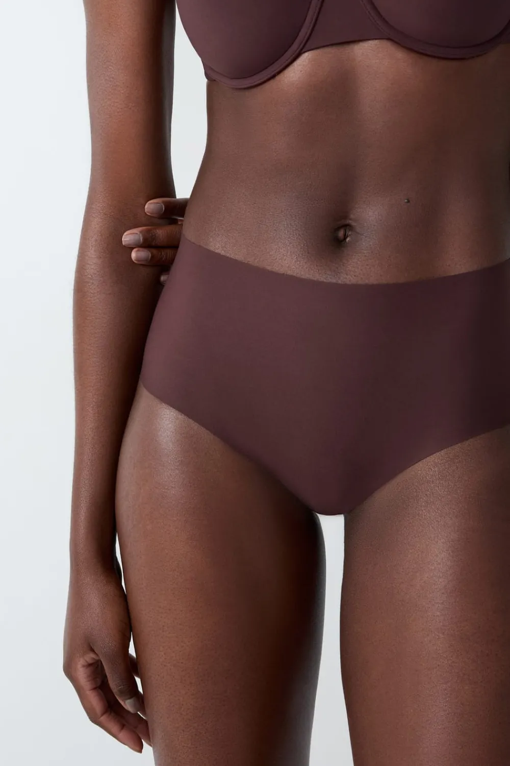 Outlet ETAM Braguitas de microfibra CHOCOLATE