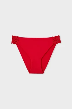 Hot ETAM Braguitas de microfibra y encaje ROJO