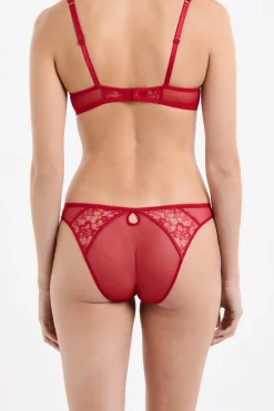 New ETAM Braguitas de tul y satén ROJO
