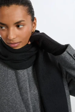 Clearance ETAM Bufanda con flecos NEGRO