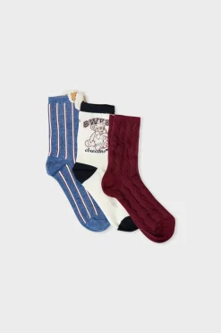 Hot ETAM Calcetines acanalados con motivos AZUL