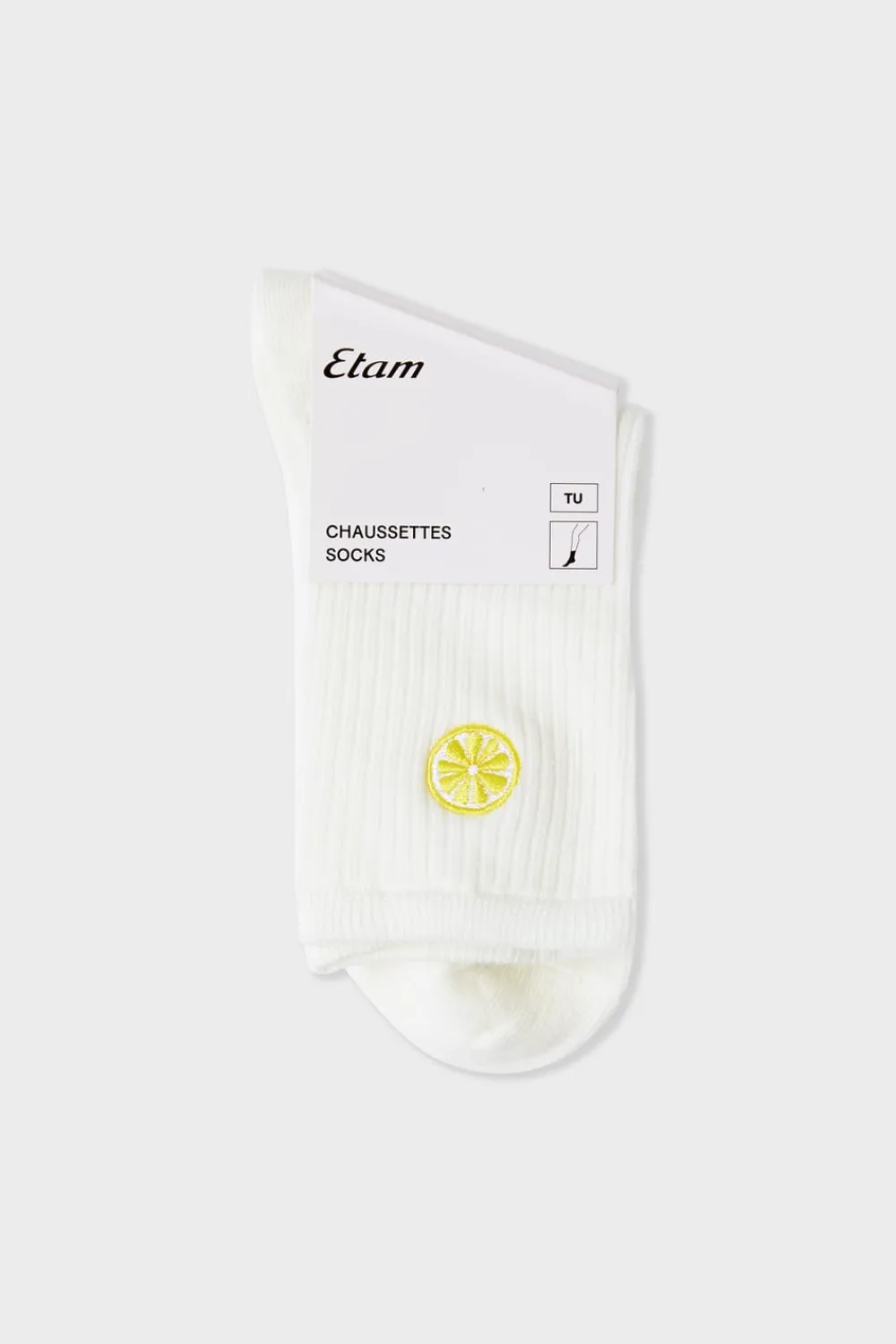 Outlet ETAM Calcetines acanalados con algodón y estampado de sol crudo