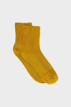 Best ETAM Calcetines brillantes con algodón AMARILLO &Aacute;CIDO