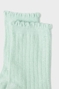 Clearance ETAM Calcetines brillantes con algodón VERDE