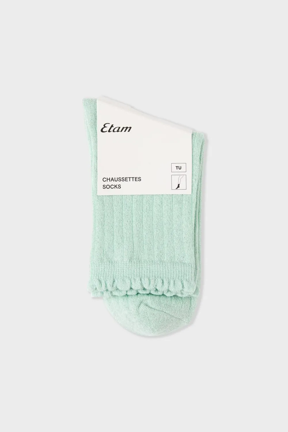 Clearance ETAM Calcetines brillantes con algodón VERDE