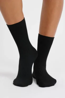 Clearance ETAM Calcetines con efecto acanalado NEGRO