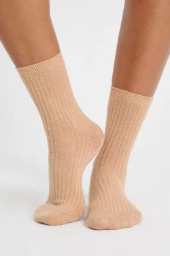 Hot ETAM Calcetines con efecto acanalado BEIGE
