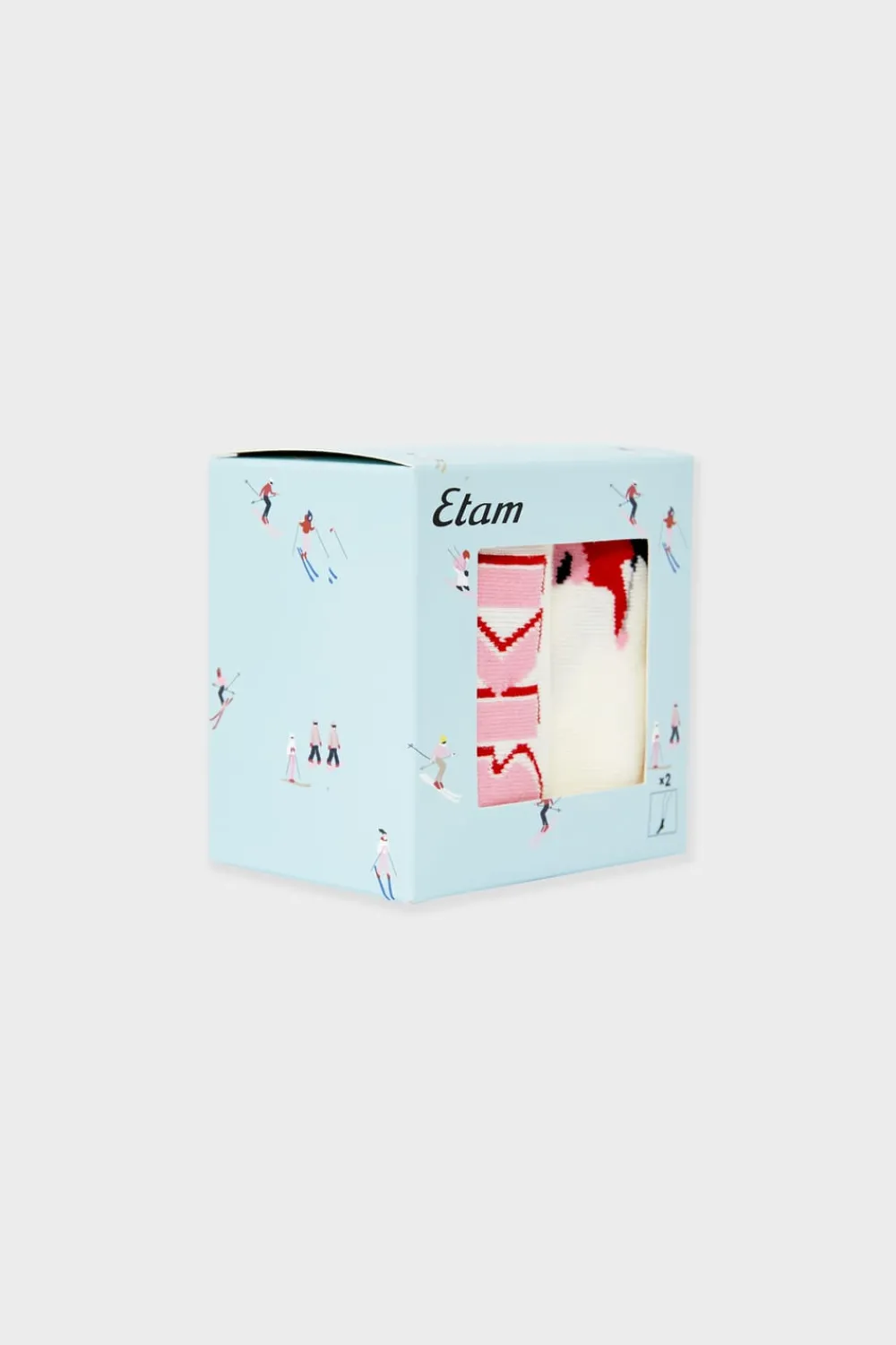 ETAM Calcetines con letras de algodón CRUDO