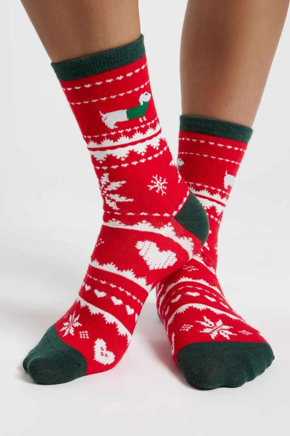 Outlet ETAM Calcetines con motivos de punto fino ROJO