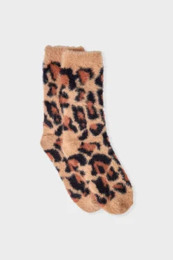 Discount ETAM Calcetines de punto grueso con estampado de leopardo MARR&Oacute;N