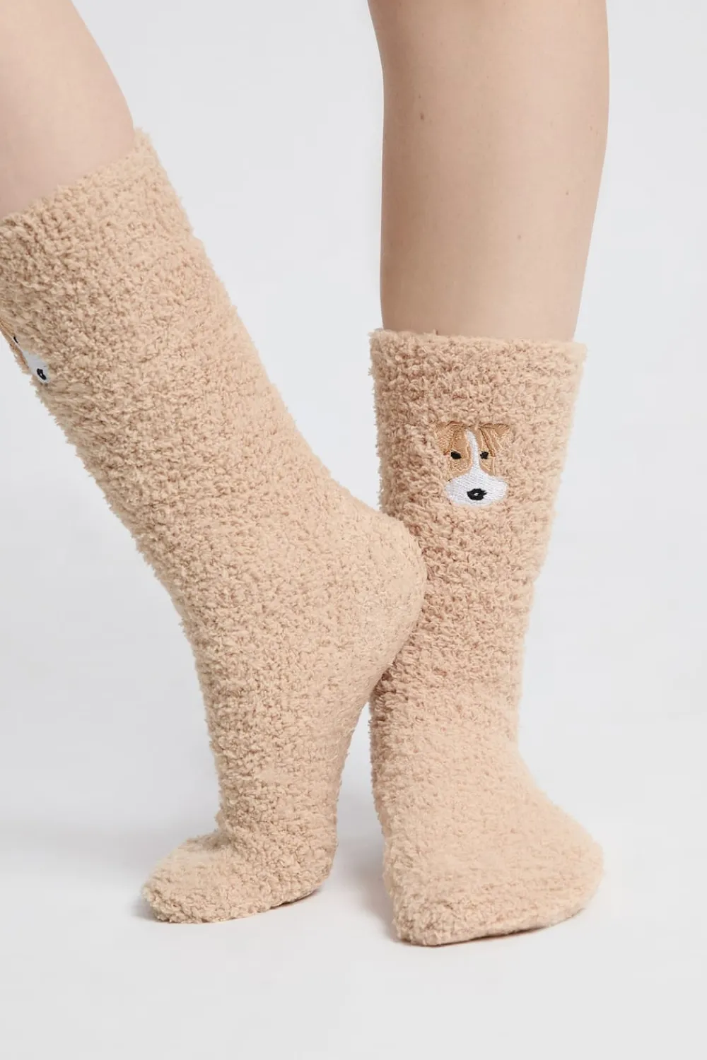 ETAM Calcetines de tejido ultrasuave BEIGE