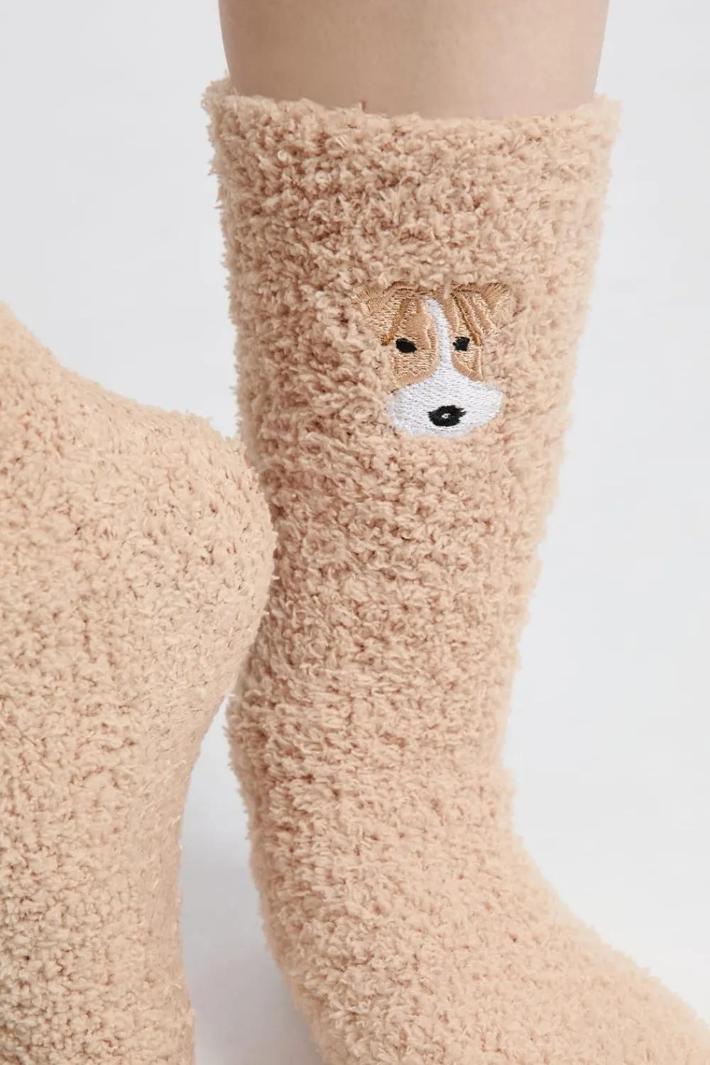 ETAM Calcetines de tejido ultrasuave BEIGE