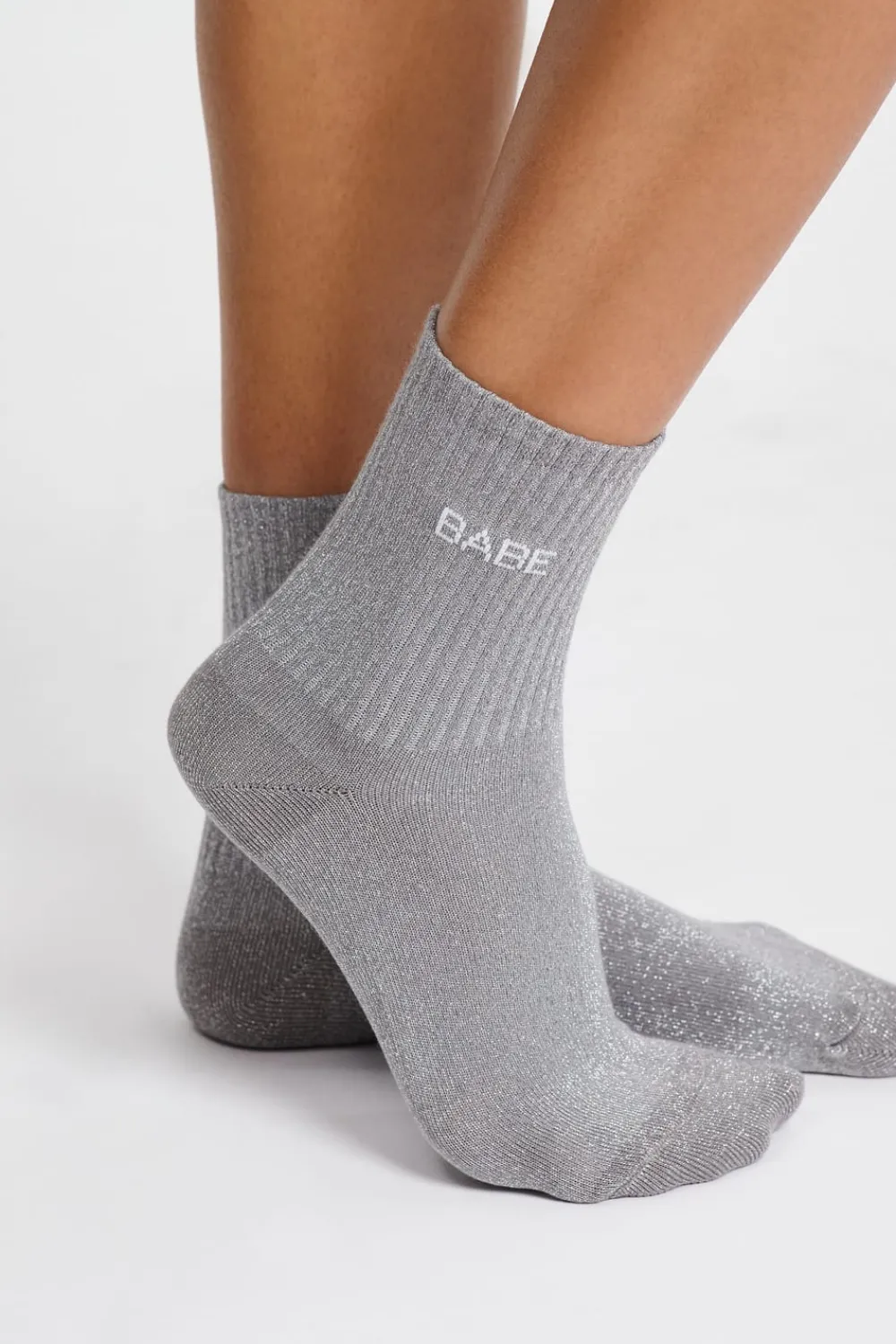 Best ETAM Calcetines irisados con letras GRIS