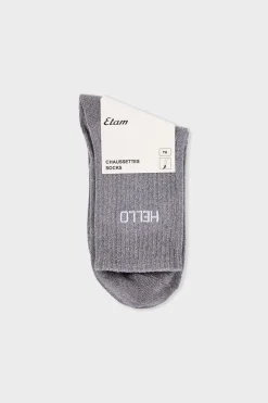 Best ETAM Calcetines irisados con letras GRIS
