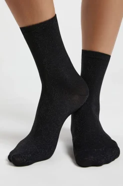 Discount ETAM Calcetines tejido brillantes NEGRO