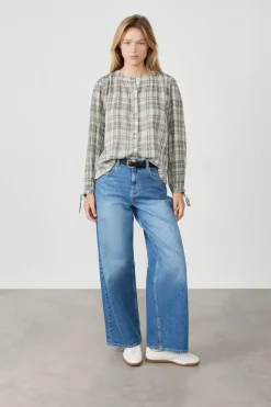 ETAM Camisa a cuadros GRIS CLAIR