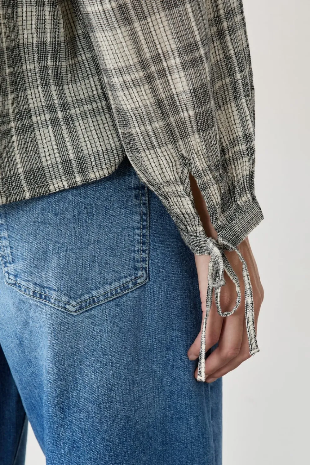 ETAM Camisa a cuadros GRIS CLAIR
