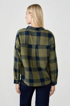 New ETAM Camisa a cuadros CAQUI
