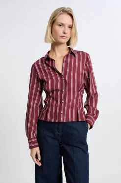 Online ETAM Camisa a rayas BURDEOS GRANATE