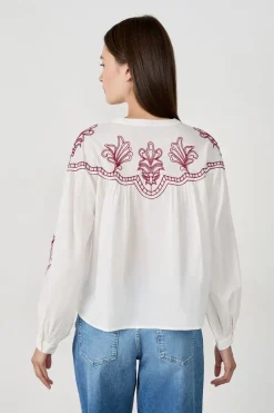 Outlet ETAM Camisa bordada BEIGE