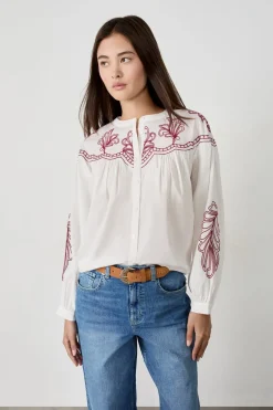 Outlet ETAM Camisa bordada BEIGE
