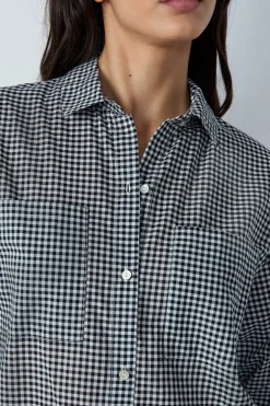 Best ETAM Camisa de algodón ESTAMPADO FONDO BLANCO