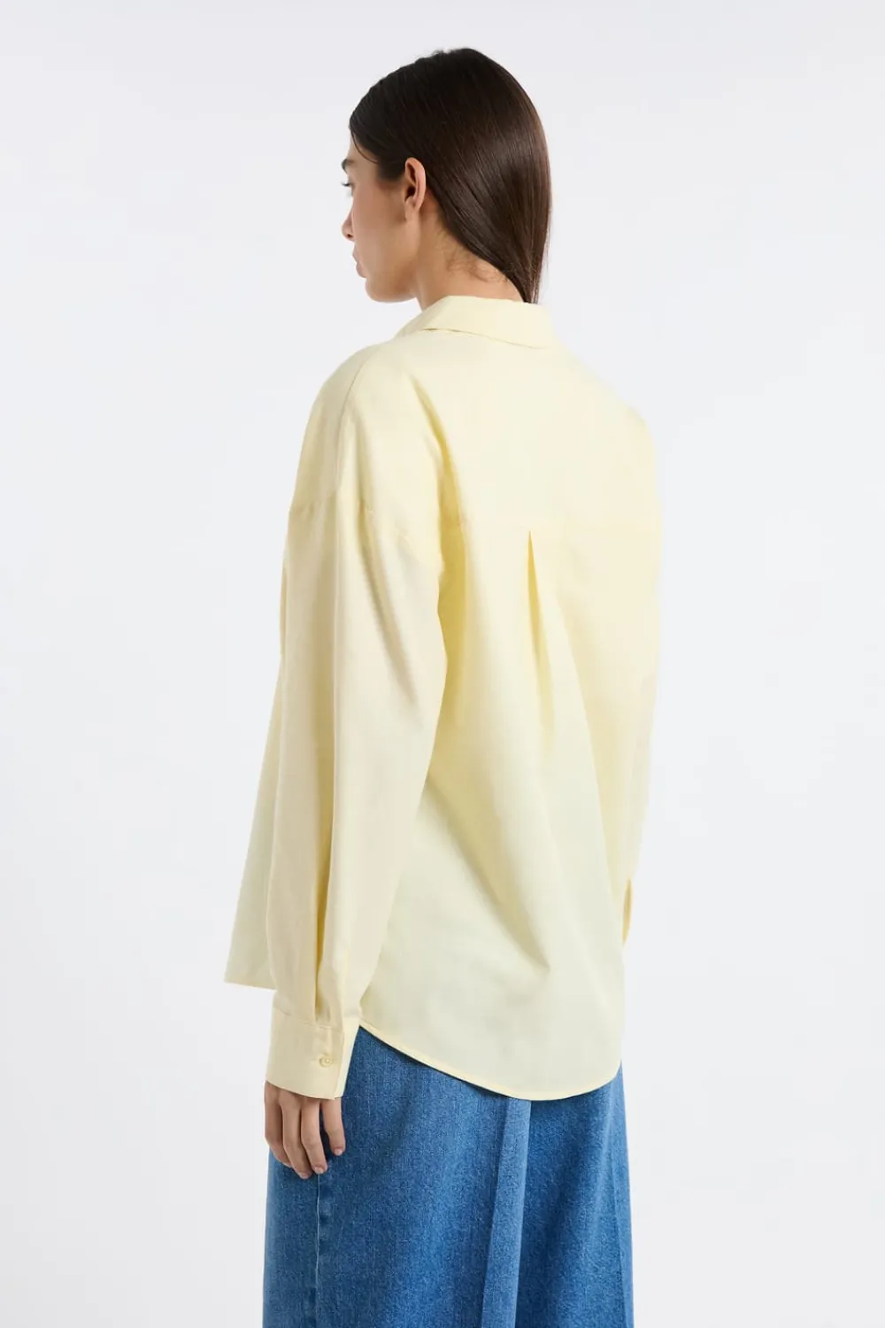 Hot ETAM Camisa de algodón AMARILLO PÁLIDO