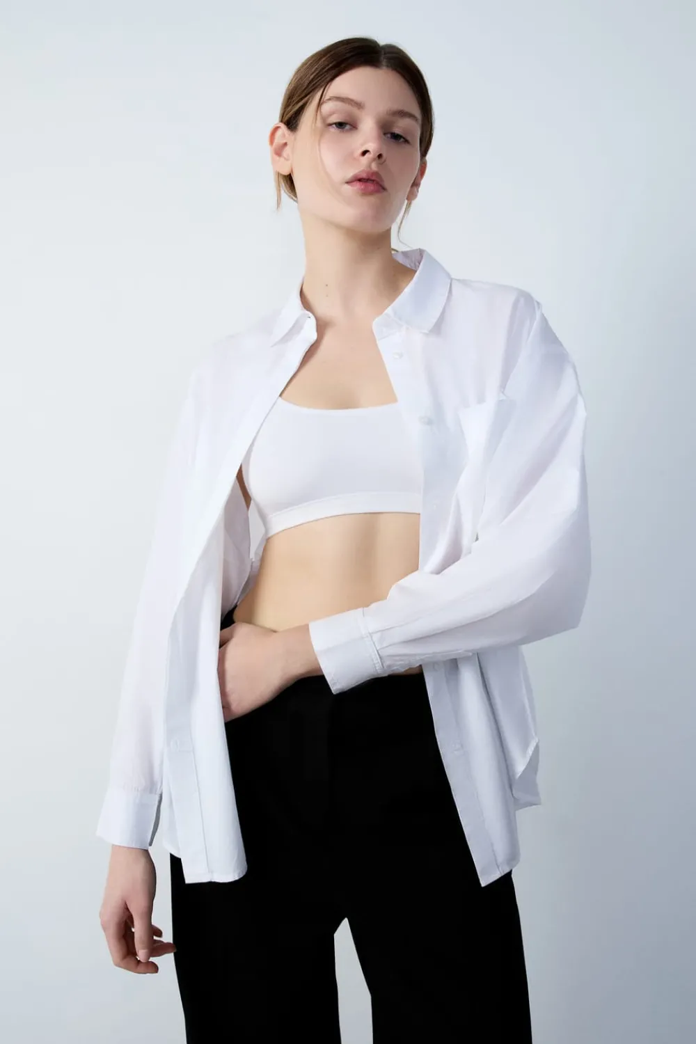 Hot ETAM Camisa de manga larga BLANCO
